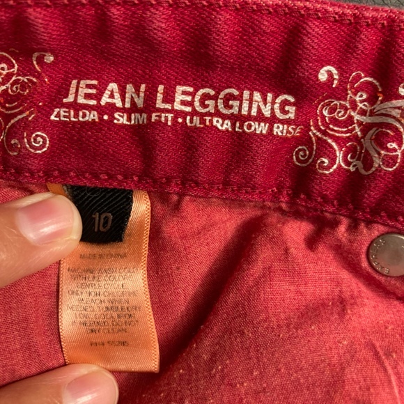 Express Red Zelda Slim Fit Ultra Low Rise Size 10 - Picture 3 of 5
